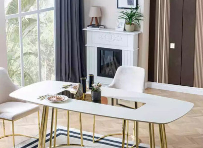 Dining table luxury kitchen table from Wood Dining table new style modern white